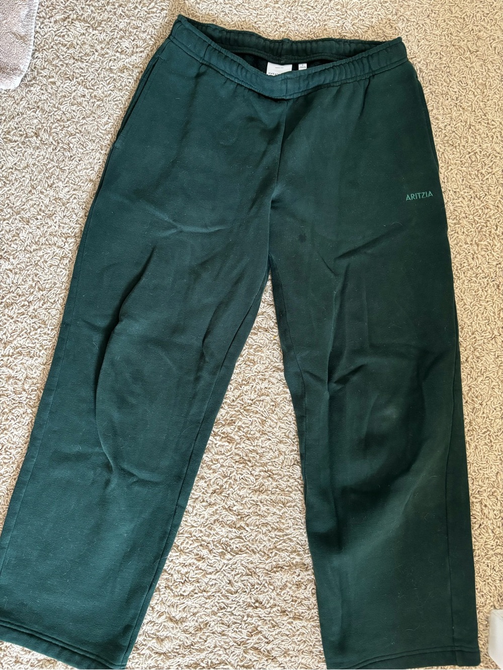 Aritzia Forest Green Sweatfleece Joggers